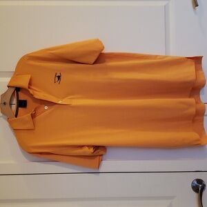 Dunning Golf Orange Golf Polo Shirt Size Large Like New